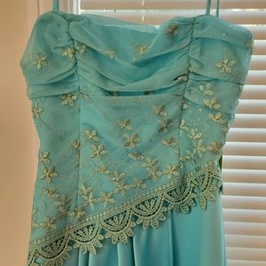 Light blue gown